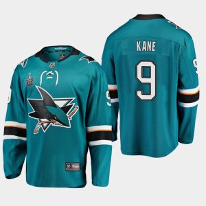 Kinder San Jose Sharks Eishockey Trikot Evander Kane #9 2019 Stanley Cup Playoffs Breakaway Player Teal